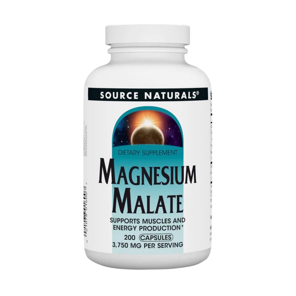 Магній малат Source Naturals Magnesium + Яблучна кислота 625 мг, 200 капсул