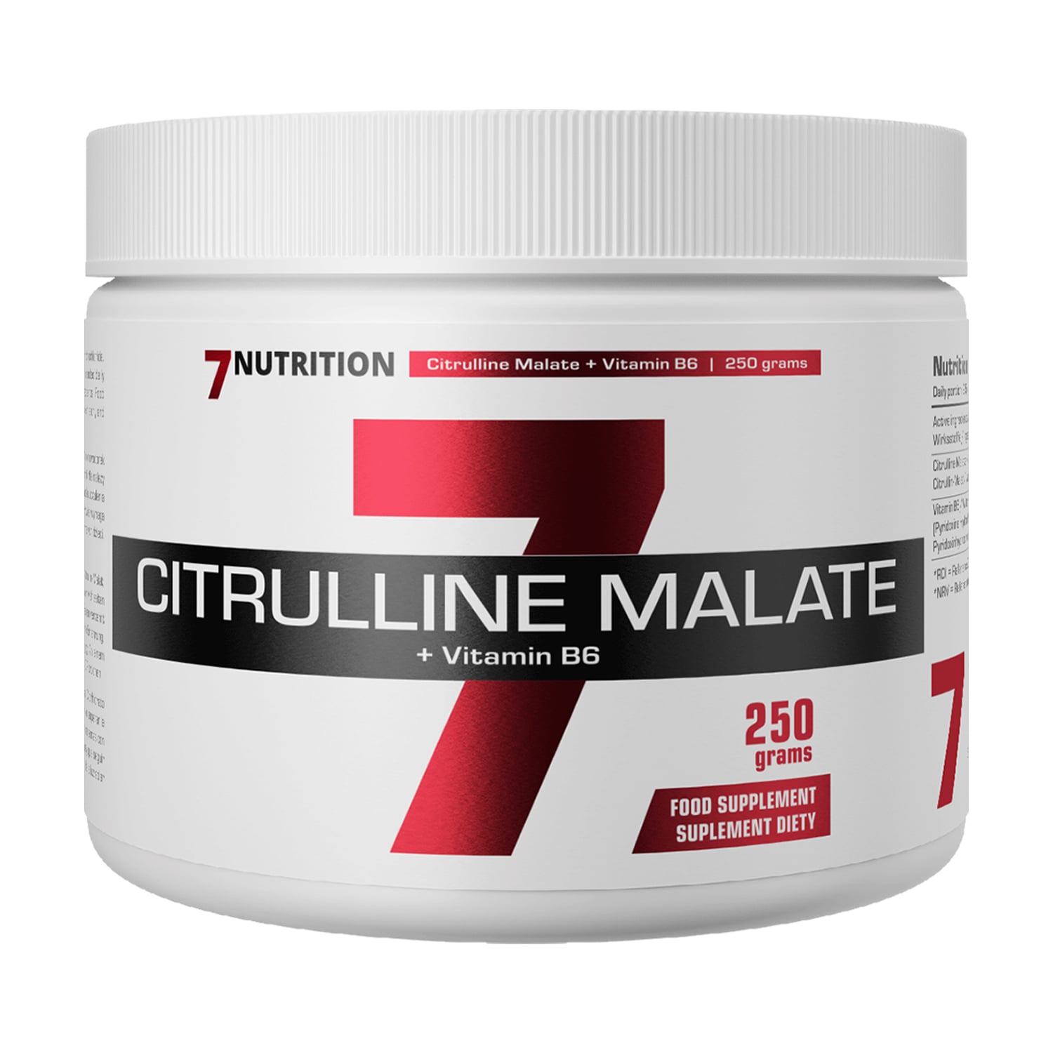 Цитрулін малат з вітаміном Б6 7Nutrition Citrulline Malate + Vitamin B6 в порошку, 250 г